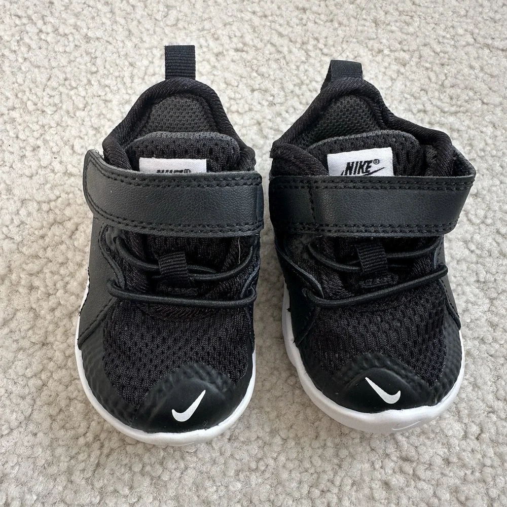 Nike Toddler Kids Flex Contact 3 AR4155-001 Black Hook And Loop Walking Shoes 2C
